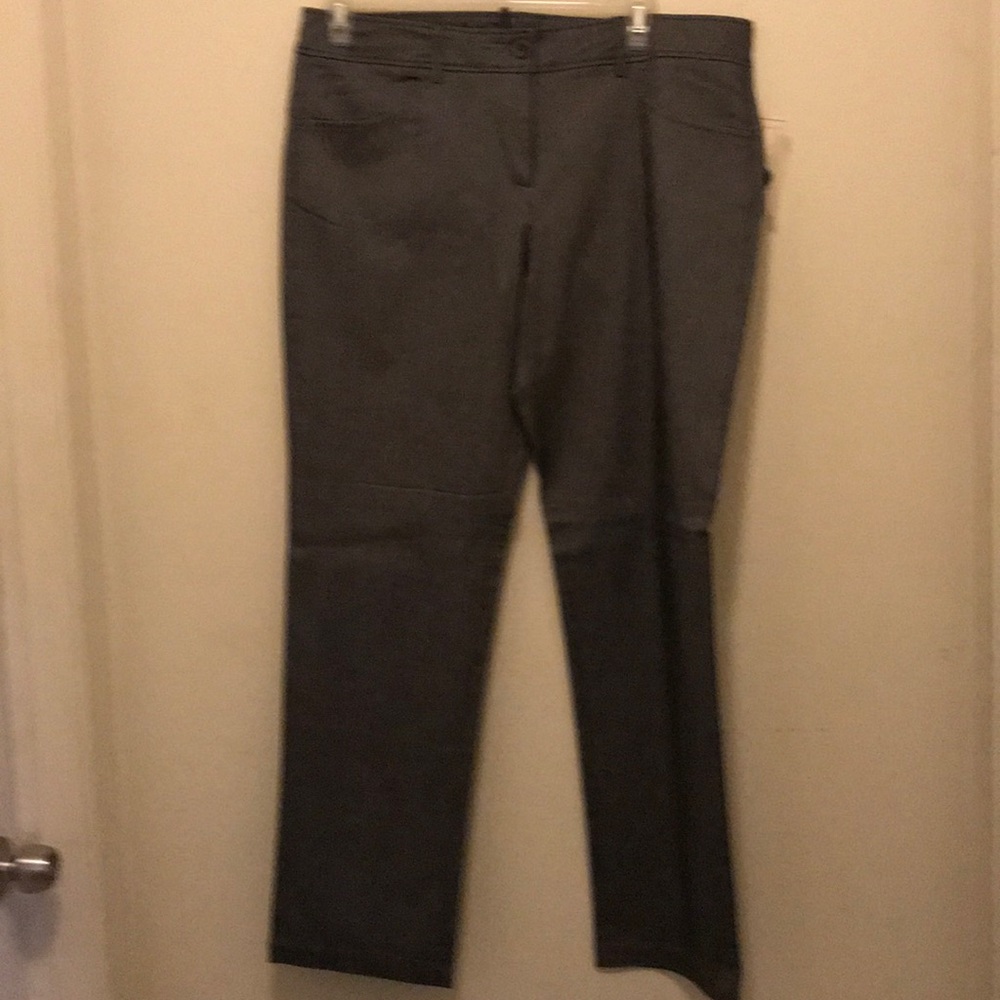 Gray striped pants